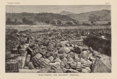 Zeus Tapınağı, Olympia (gravür) by German School
