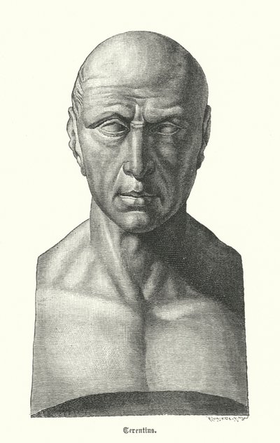 Terence, Romalı oyun yazarı (gravür) by German School
