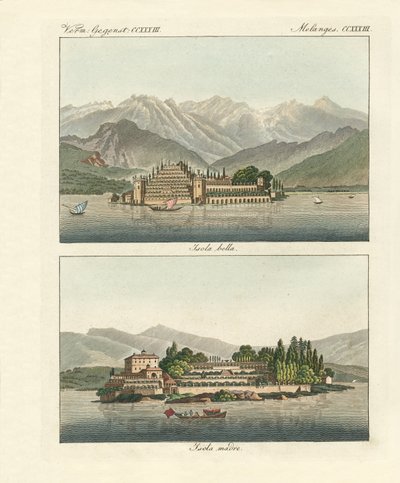 Borromeo Adaları (renkli gravür) by German School