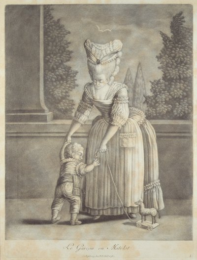 Johann Jakob Haid (1704-67) tarafından yayınlanan Denizci Takımlı Çocuk, Augsburg (mezzotint) by German School