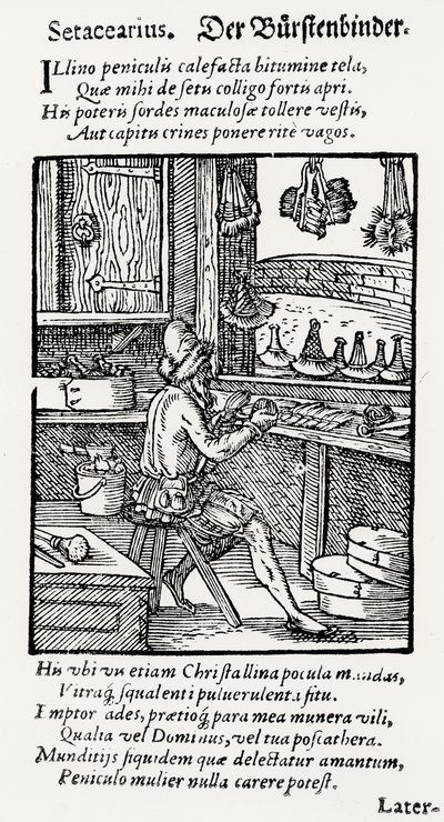 Hartman Schopper tarafından yayınlanan The Bristle Maker by German School
