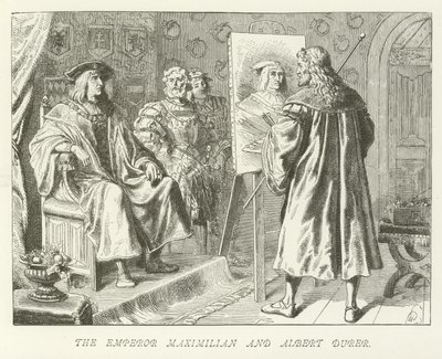 İmparator Maximilian ve Albert Durer by German School