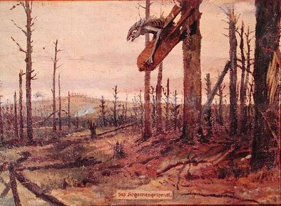 Argonne Ormanlarının Hayaleti, c.1914-18 (tuval üzerine yağlı boya) by German School