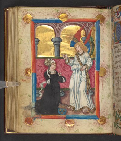Koruyucu Melek, Add. MS 24153, f.74v (parşömen üzerine mürekkep ve renk) by German School