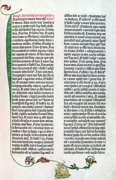 Gutenberg İncili, Mainz c.1450-55 by German School