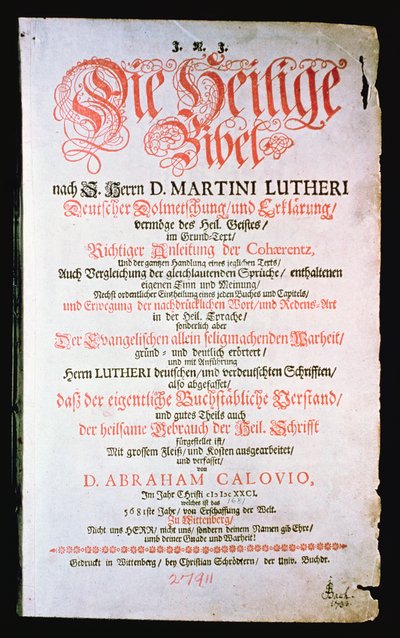 Kutsal İncil, Cilt. I., 1681 by German School