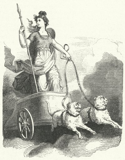 İskandinav tanrıçası Freyja (gravür) by German School
