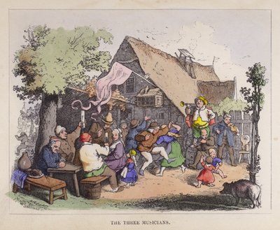 Üç Müzisyen (renkli taş) by German School
