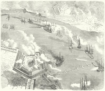 Birlik filosu Fort Jackson ve Fort St Philip