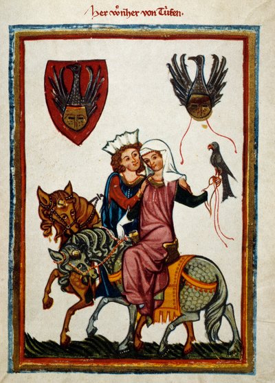 Av zevkleri: Hohenstaufen Kralı Conradin, II. Conrad adıyla Sicilya (İtalya) ve Kudüs (İsrail) Kralı, III. Conrad adıyla Swabia Dükü ve V. Conrad adıyla Romalıların Kralı (1252) -1268) av şahin. II by German School