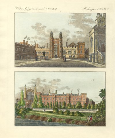 Eton okulu (renkli gravür) by German School