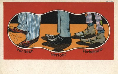 Ayakkabılarda aşkın evreleri (renkli taş) by German School
