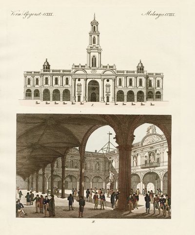 Londra stoğu (renkli gravür) by German School