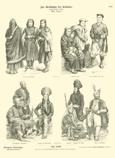 Tibet ve Keşmir kostümleri by German School