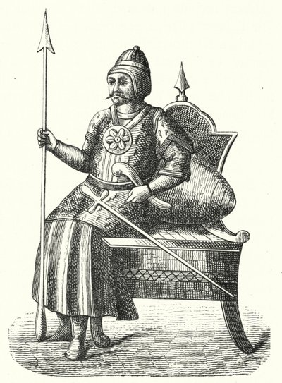 Timur, Moğol askeri lideri (gravür) by German School
