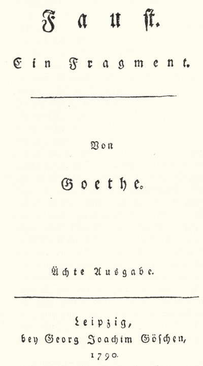 Johann Wolfgang Von Goethe