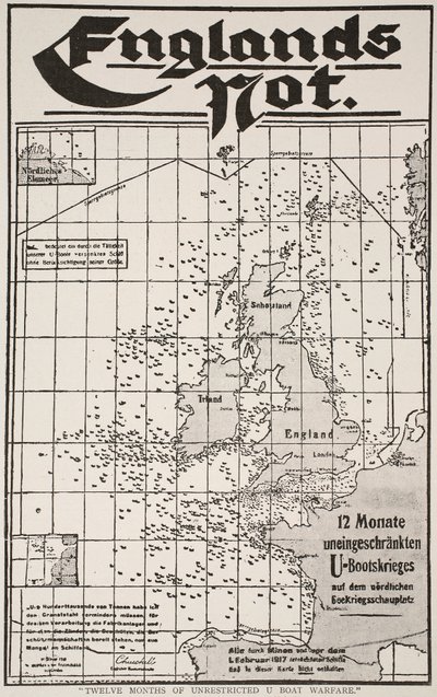 On İki Aylık Sınırsız U Tekne Savaşı, 1917-19 by German School