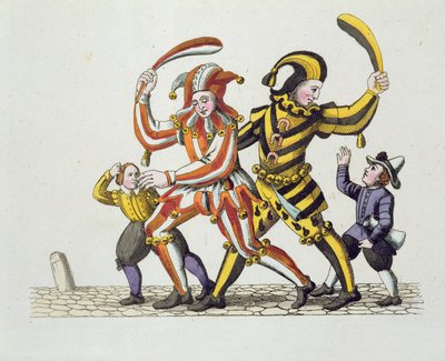 Eski Nürnberg Geleneklerinden Çocuklarla Oynayan İki Soytarı Oyunlarda ve Şarkılarda Gelenekler ve Uygulamalar, 1831'de yeniden yayınlandı by German School