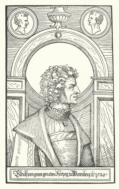 Ulrich, Wurttemberg Dükü (gravür) by German School