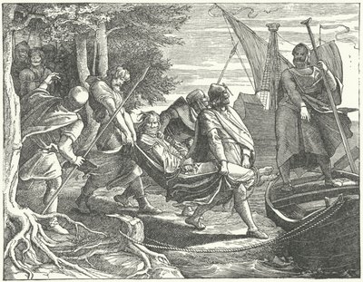 Danimarka Kralı II. Valdemar, Schwerin Kontu I. Henry tarafından esir alındı. by German School