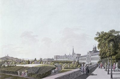 Köln Başpiskoposları ve Prens Seçmenlerinin İkametgahının Görünümü, Bonn (renkli gravür) by German School