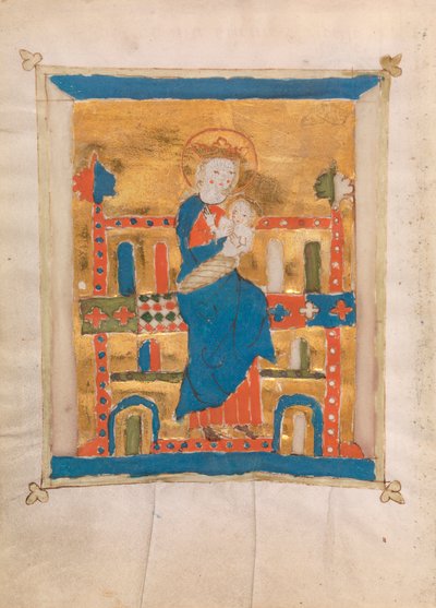 Bakire ve Çocuk, 1400 (parşömen üzerine wc) by German School