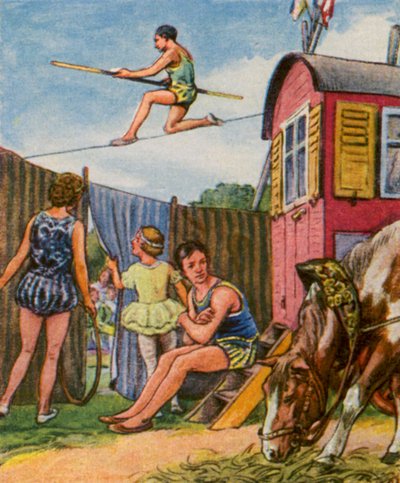 Wanderzirkus / Gezgin Sirk (renkli taş baskı) by German School