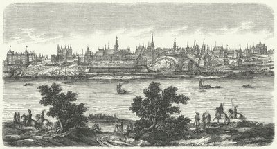 17. yüzyılda Varşova (gravür) by German School