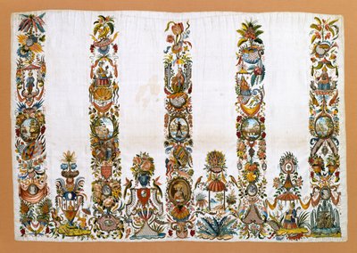 Kadın Önlüğü, 1760 dolayları (metalik iplikli ipek) by German School