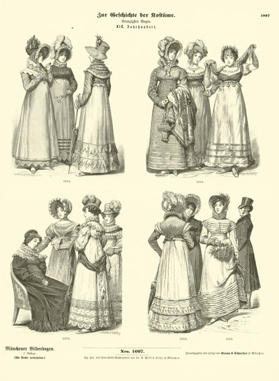 Kadın kostümü, 19. yy by German School