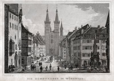 Würzburg. (gravür, yaklaşık 1830) by German School