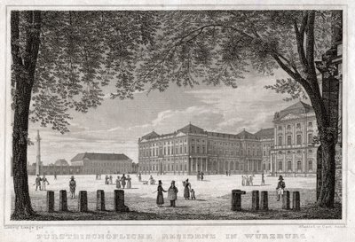 Würzburg. (gravür, yaklaşık 1850) by German School