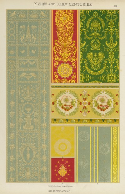 XVIII. ve XIX. Yüzyıllar, İpek Dokuma (renkli lito) by German School