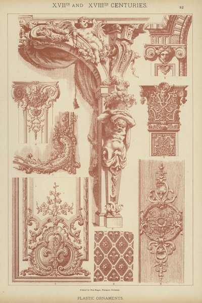 XVII. ve XVIII. Yüzyıllar, Plastik Süsler (renkli taş) by German School