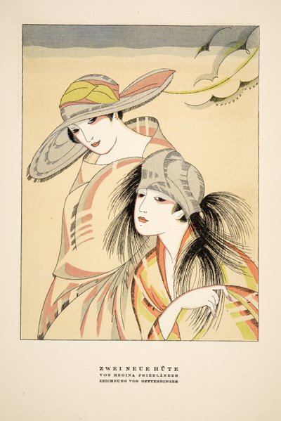 Zwei Neue Hute, Regina Friedlander, Styl, pub.1922