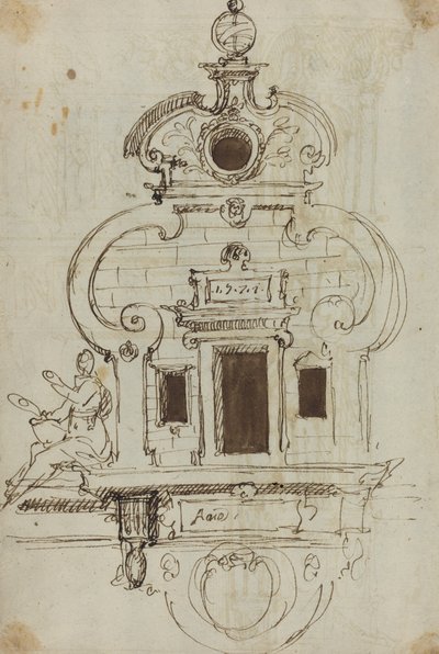 Silahlı Küreli Duvar Anıtı [verso] by German or Austrian 16th Century