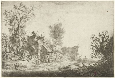 Harap çiftlikler ile manzara by Gerrit Adriaensz. de Heer
