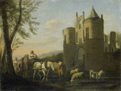 Egmond Kalesi'nin Ana Kapısı by Gerrit Berckheyde
