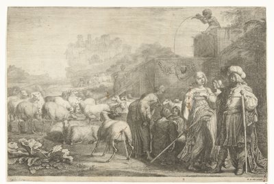 Jacob Rachel ile konuşuyor by Gerrit Bleker
