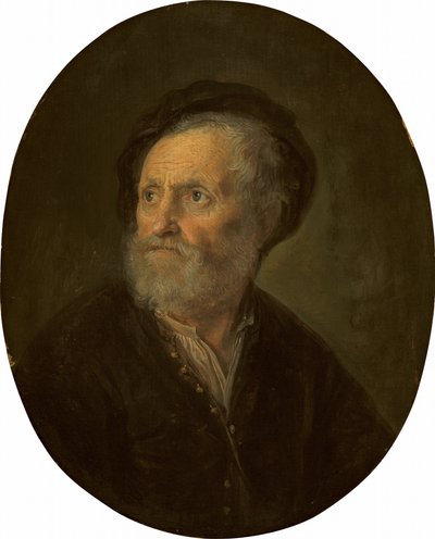 Sakallı Bir Adamın Büstü by Gerrit Dou