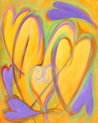 G Hearts 11, 2016 (tuval üzerine akrilik) by Gerrit Greve