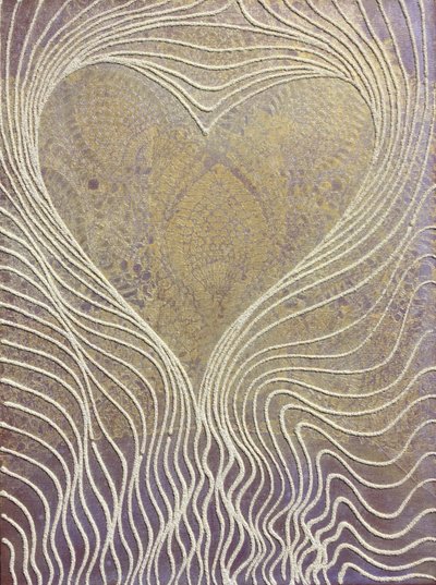 Heart Currents 9, 2011 (tuval üzerine kum ve akrilik) by Gerrit Greve
