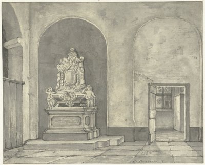 Balth cenaze anıtı. Utrecht'teki Janskerk'teki Fredericus von Stosch by Gerrit Lamberts