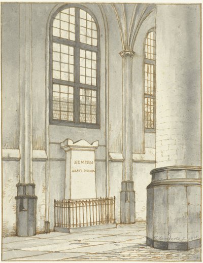 Leiden'deki Pieterskerk'te JM Kemper'in cenaze anıtı by Gerrit Lamberts