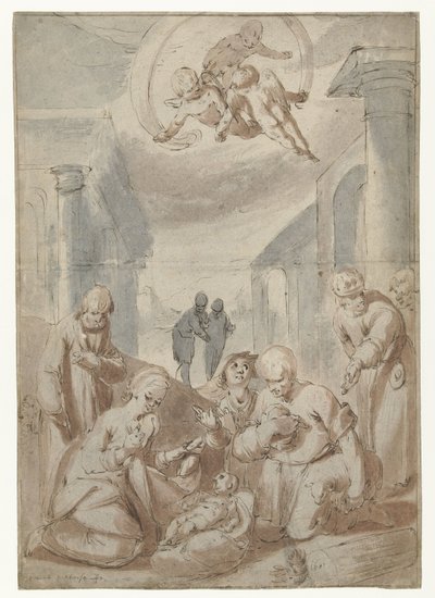 Çobanların hayranlığı by Gerrit Pietersz. Sweelink