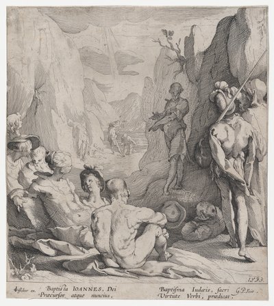 Vaftizci Yahya Vaazı, 1593. by Gerrit Pietersz Sweelink
