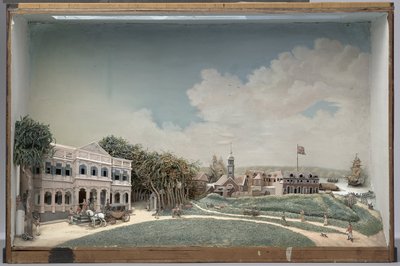 Paramaribo'daki Hükümet Meydanı Diorama'sı by Gerrit Schouten