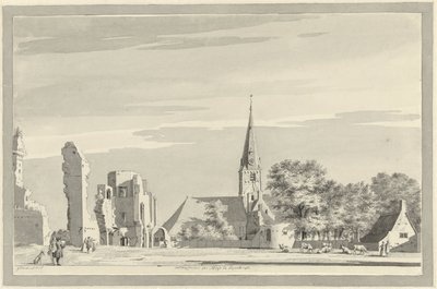 Rijnsburg manastırının kalıntıları Rijnsburgh