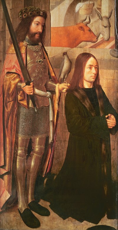 Aziz Hubert ve bağışçı (ayrıca bkz. 404573 ve 404575) by Gerrit tot Sint Jans