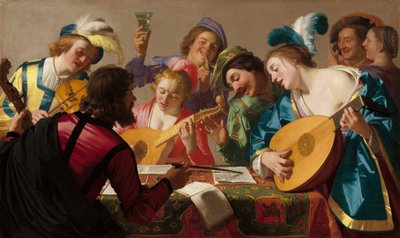 Konser, 1623. by Gerrit van Honthorst